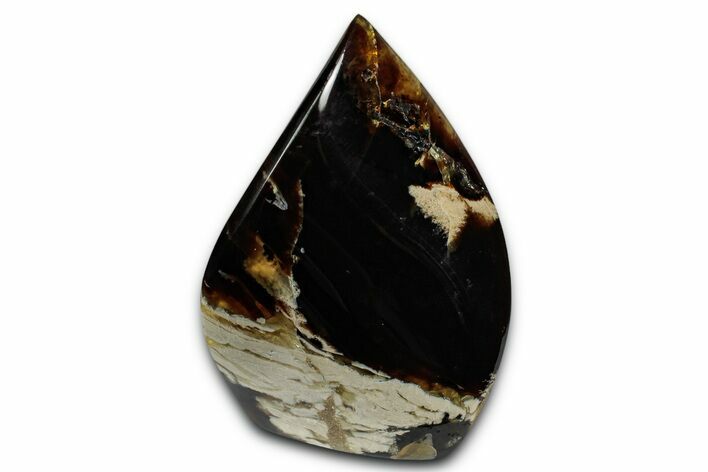 Polished Indonesian Blue Amber Flame #355800